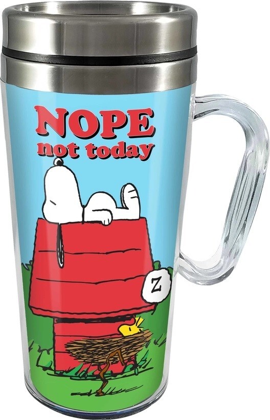 Snoopy Nope Not Today 14 Oz. Acrylic Travel Mug
