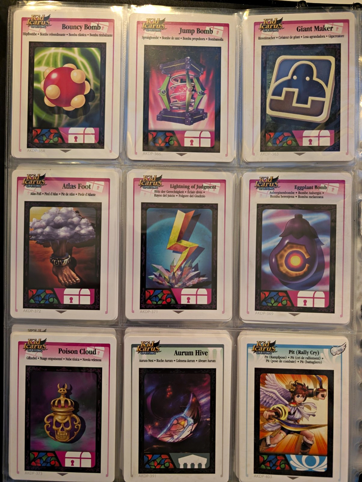 Kid Icarus Uprising AR Card Collection AKDP Club Nintendo 3DS Binder Pit 403