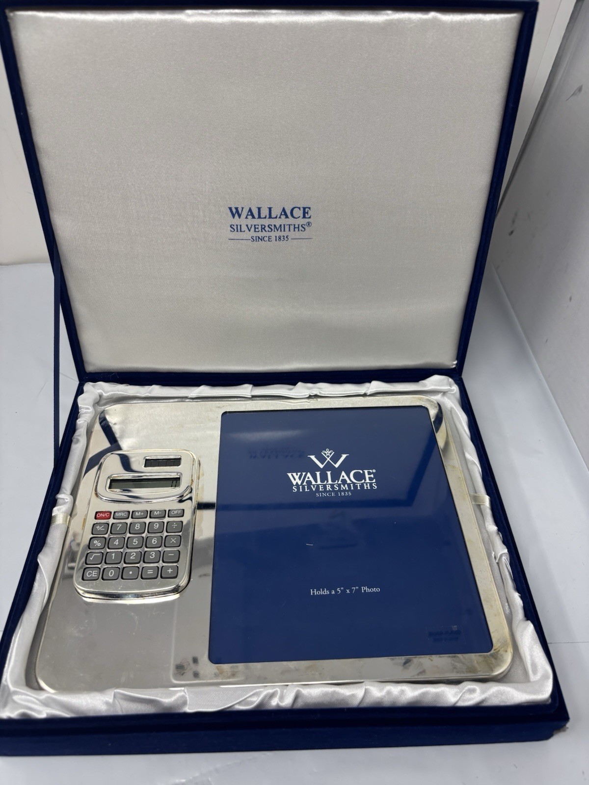 Wallace Silversmiths Silver Plated Removeable Calculator Frame Gift Set