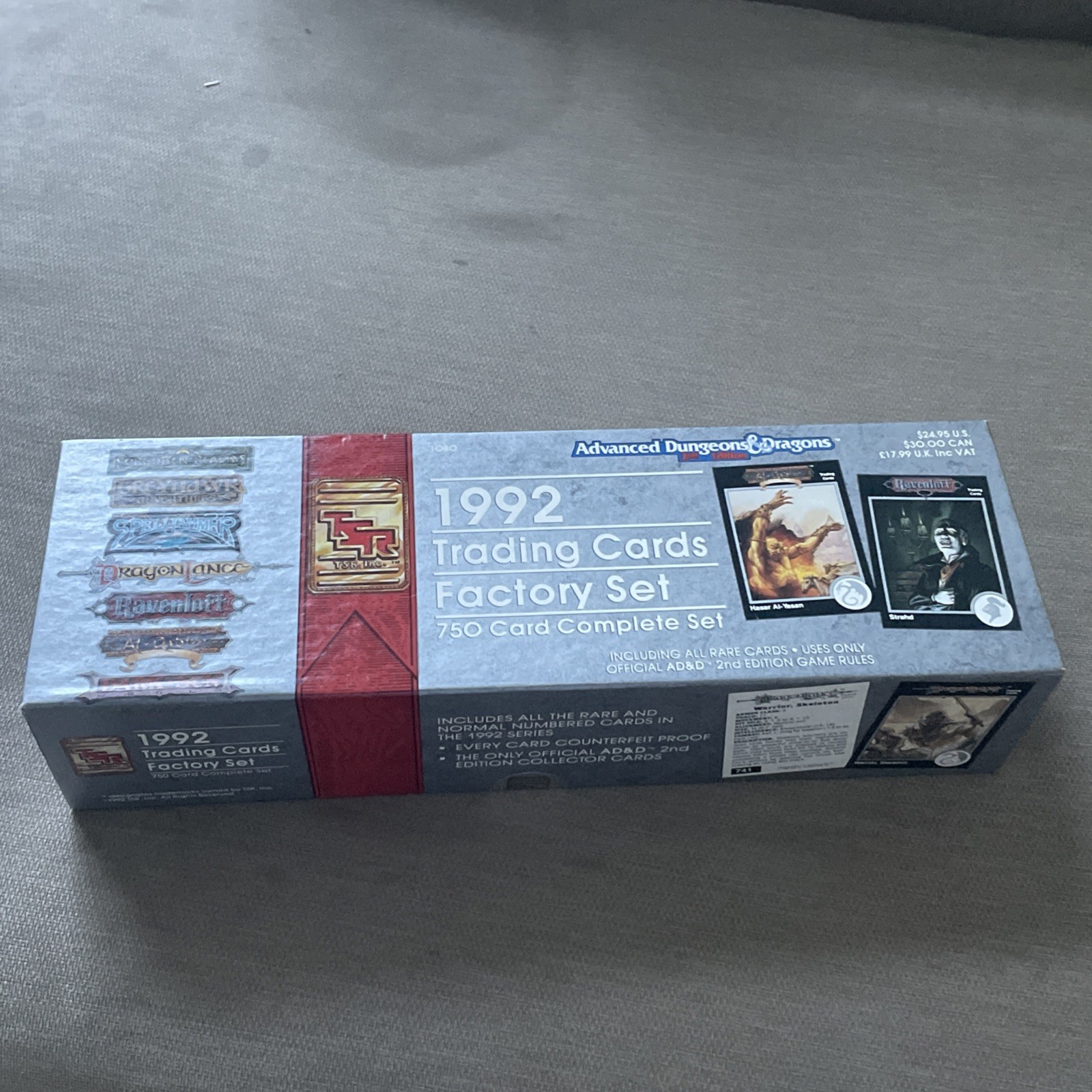 1992 TSR advanced dungeons and dragons trading cards factory sealed set 750 card