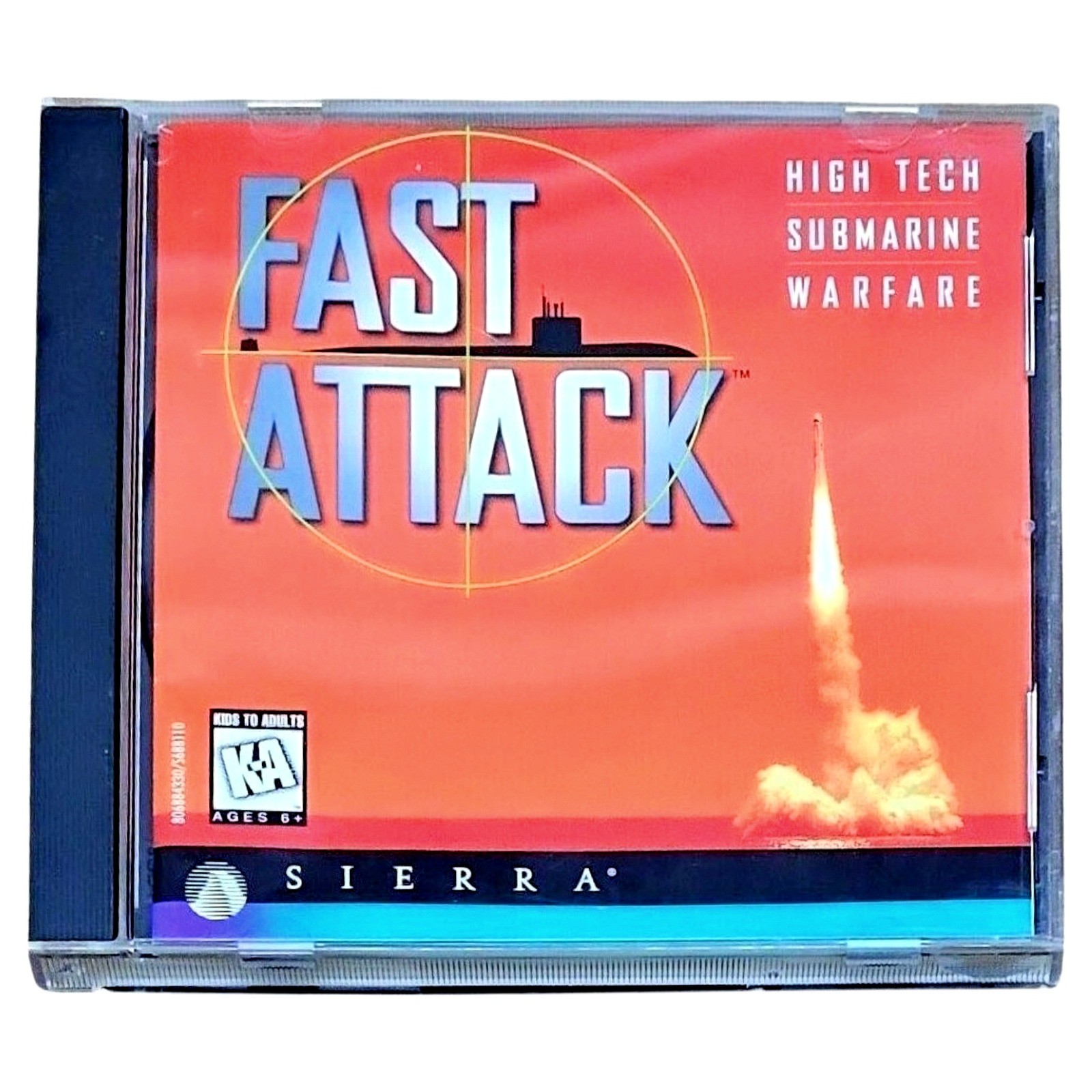 Sierra Fast Attack PC Game MS-DOS CD-ROM Submarine Simulator S688145 EUC