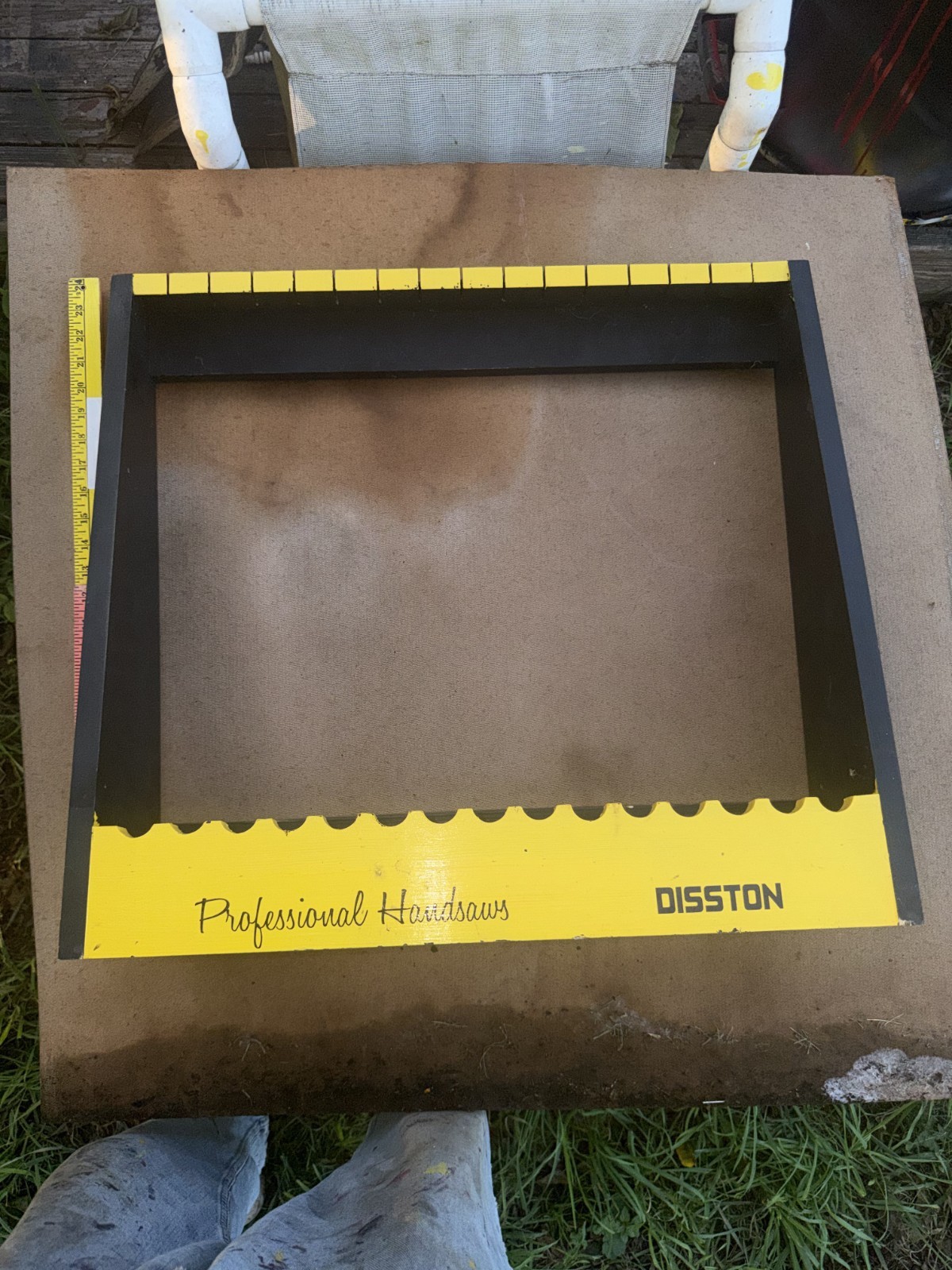 Disston Hardware Store Display Rack Holds 15 Hand Saws + Lot of 19 Disston Saws