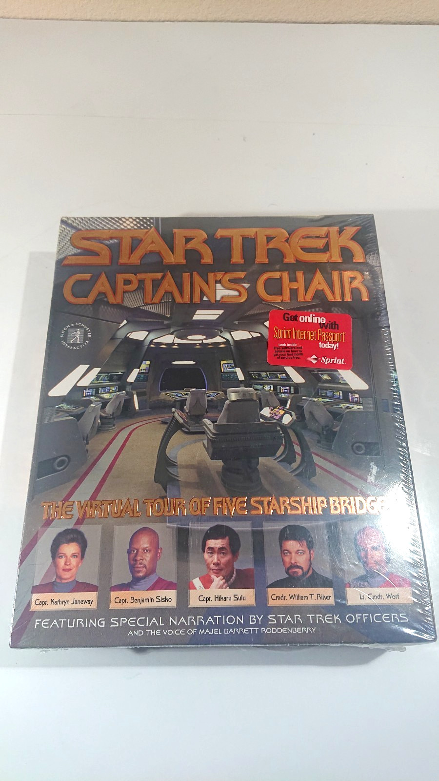 Vintage 1997 Star Trek Captain's Chair Simulation Tour Big Box PC Game Brand New