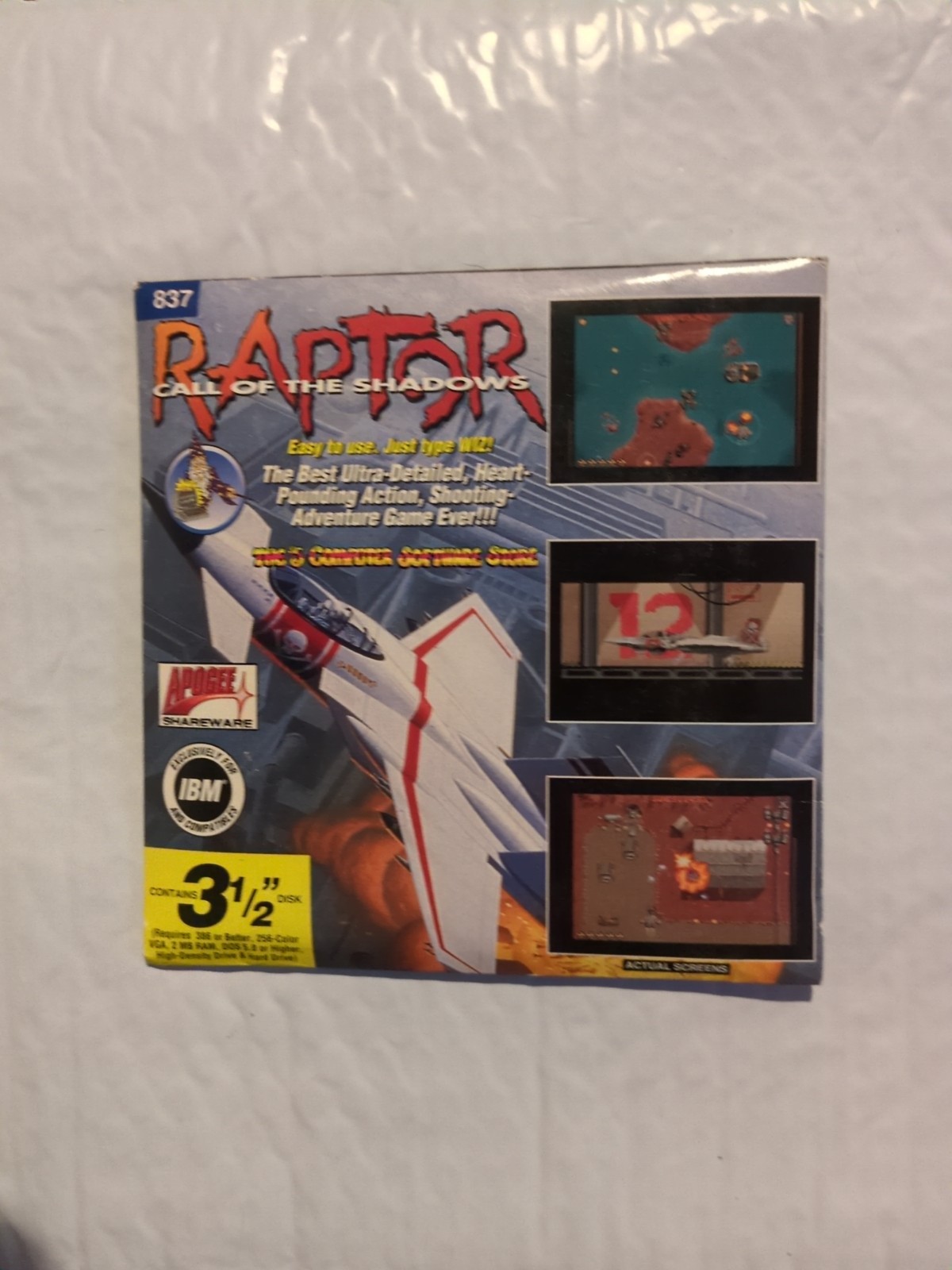 NEW Vintage 1994 Raptor - Call Of The Shadows Floppy Disc Game, Computer, Sealed