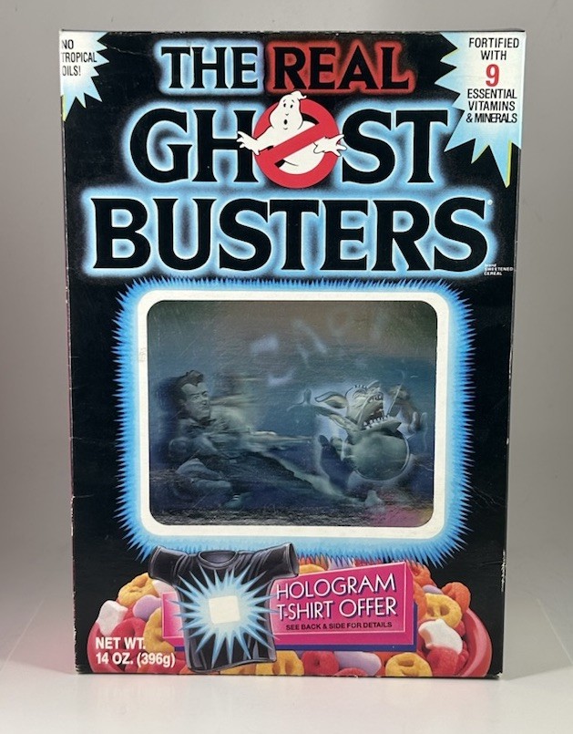 RARE Vintage 1988 Ralston GHOSTBUSTERS CEREAL Venkman ZAP Hologram Box (Empty)