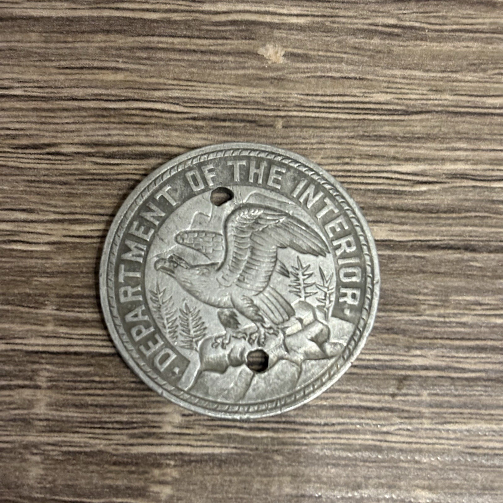 Rare 1920s United State Dept of the Interior #\'d Aluminum Navajo Census Tag