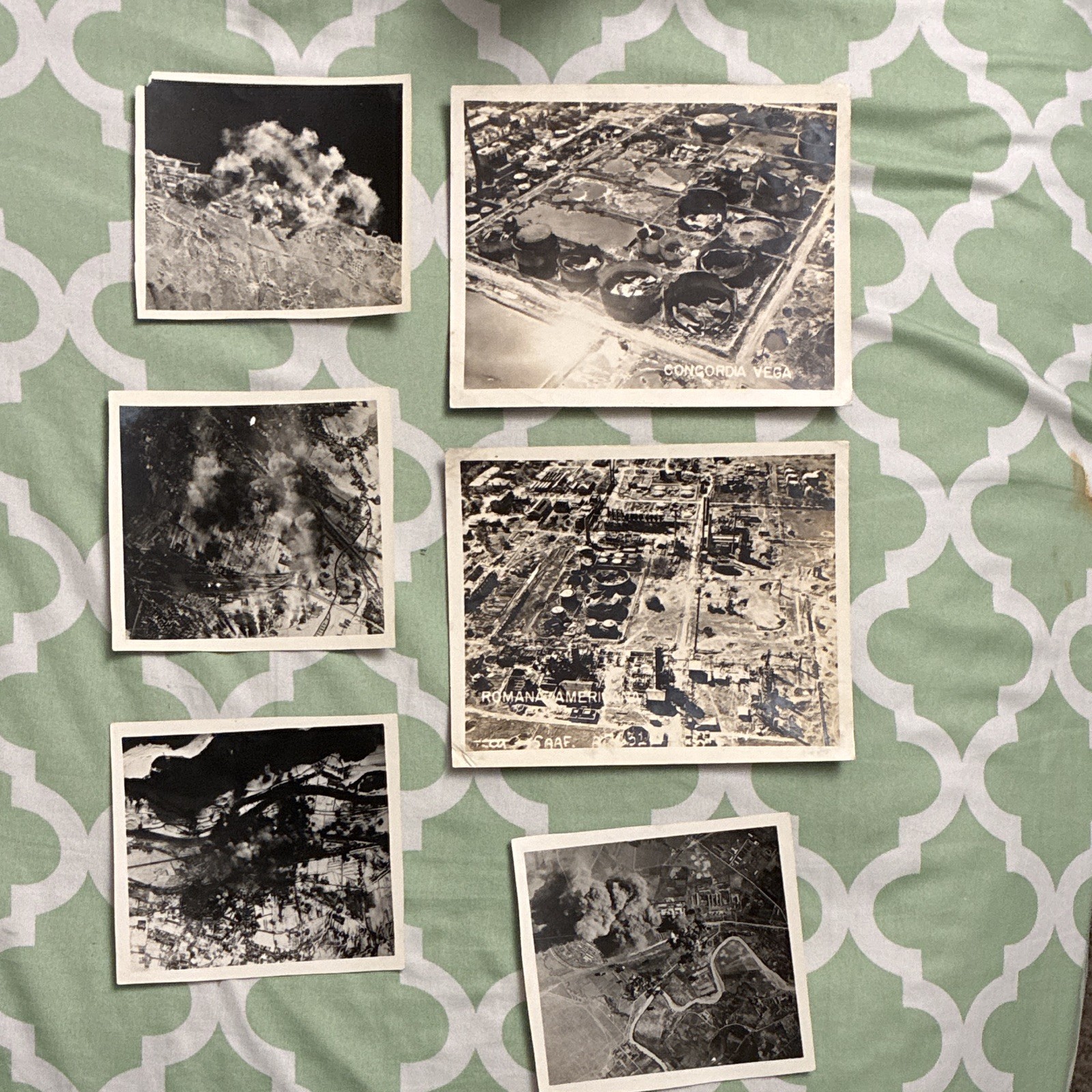 Lot of 6 Original WWII US Aerial Photos Austria 1944 & Winter 1943-44