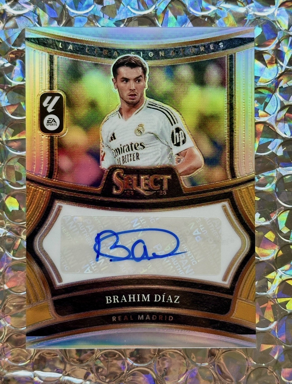 Panini Select La Liga Real Madrid Brahim Diaz Silver Prizm Auto Signature