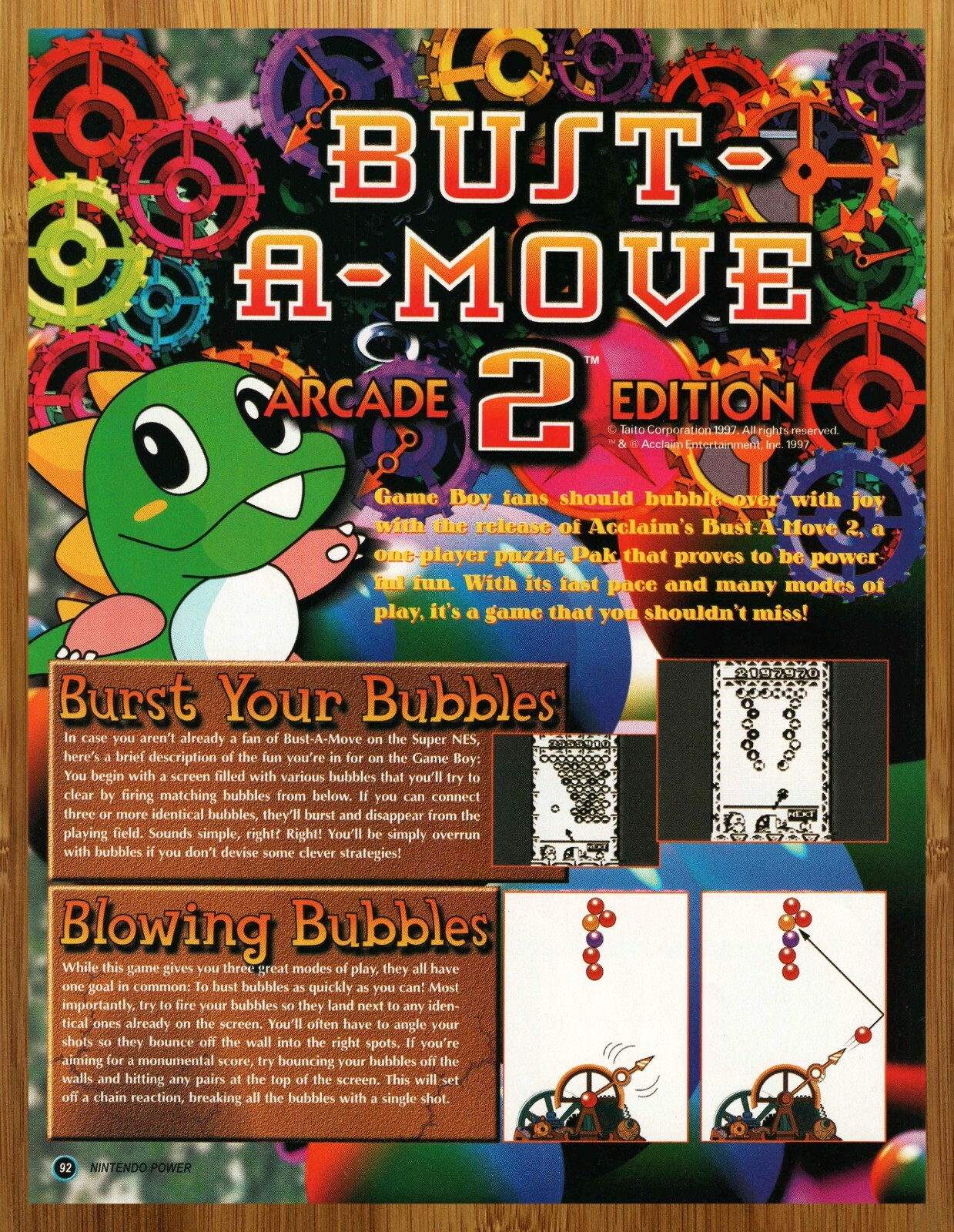 1998 Bust-A-Move 2 N64 Print Ad/Poster Authentic Original Video Game Promo Art
