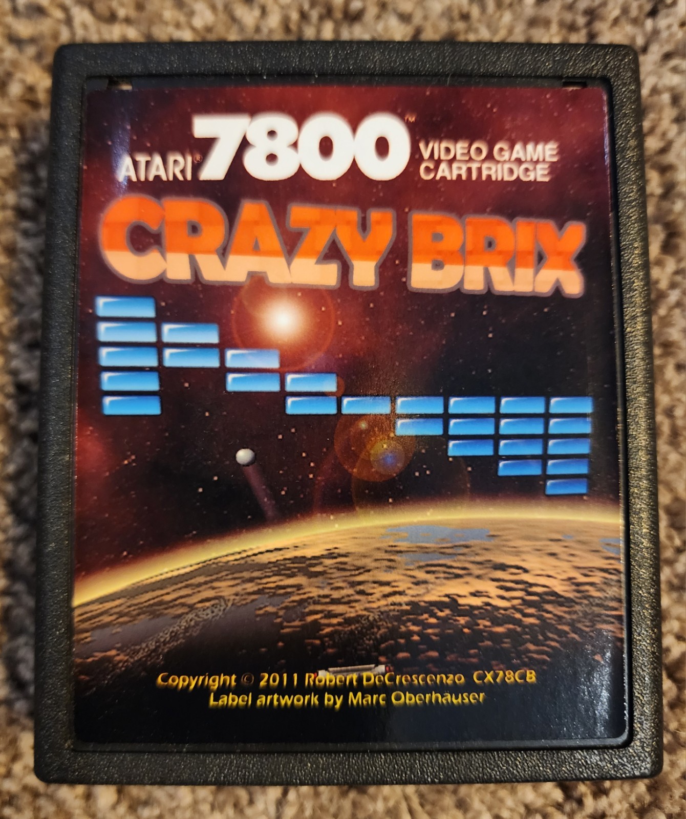 ATARI 7800 CRAZY BRIX HOMBREW RARE ATARIAGE 2011 by Bob DeCrescenzo