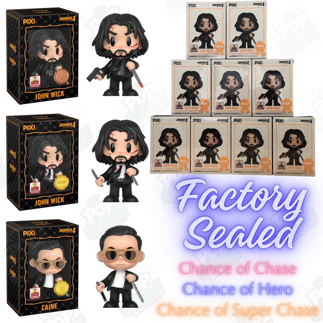 Thrilljoy Pop Cave JOHN WICK Factory Sealed Blind Box CHANCE OF CHASE/SUPER🔥