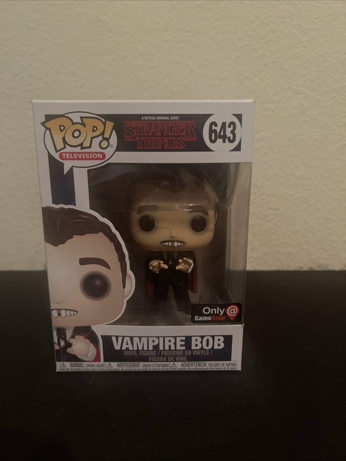 Funko Pop  Stranger Things Bob Newby Vampire  #643 Game Stop