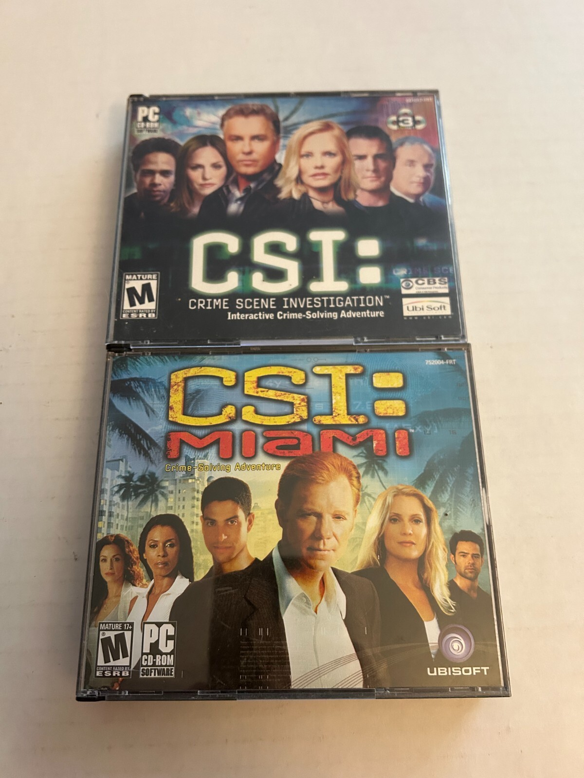 CSI & CSI Miami PC CD-ROM Games by Ubisoft - Includes All 6 Discs