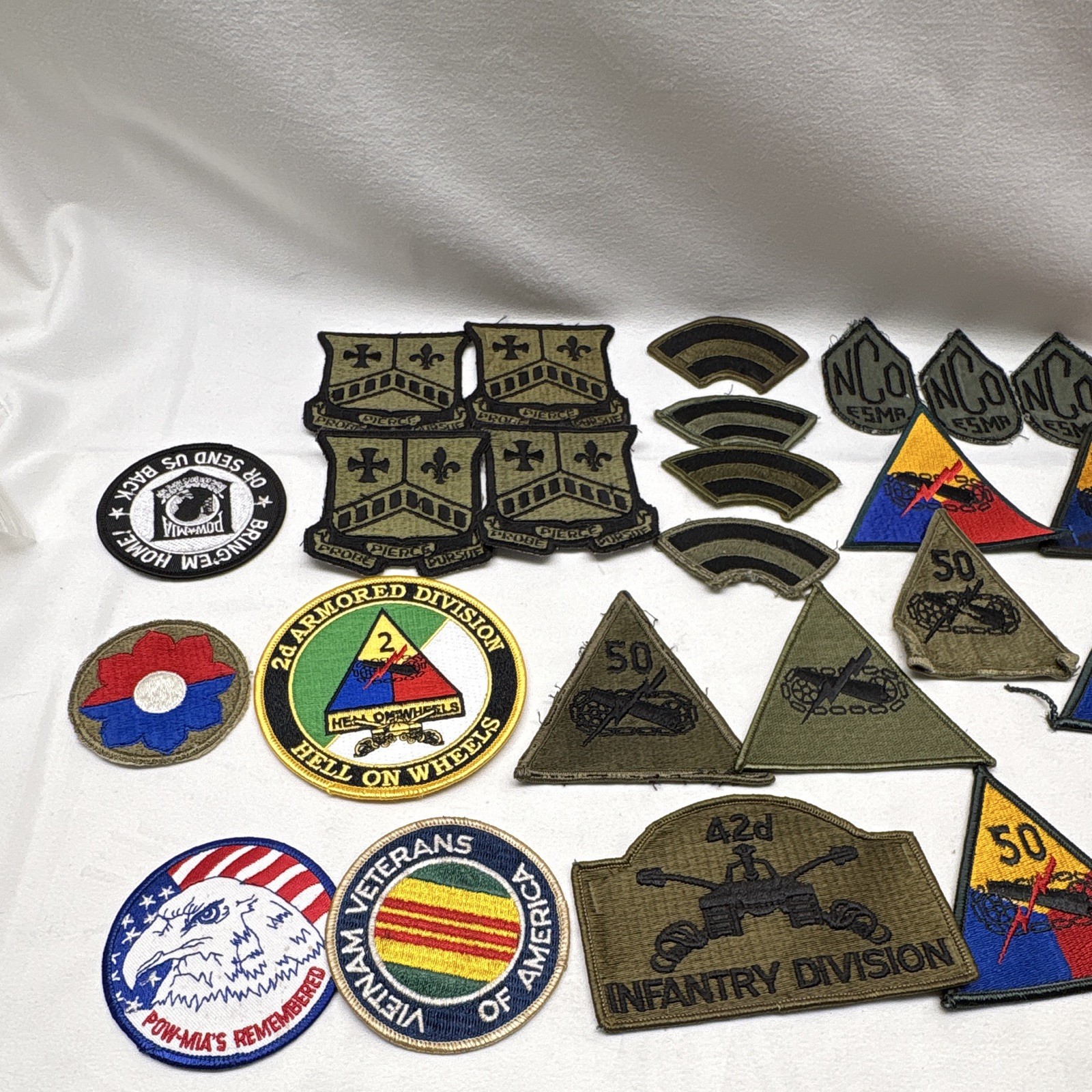 Vintage US Military Patch Lot 2nd Armored 42nd Infantry Division Vietnam Vet POW