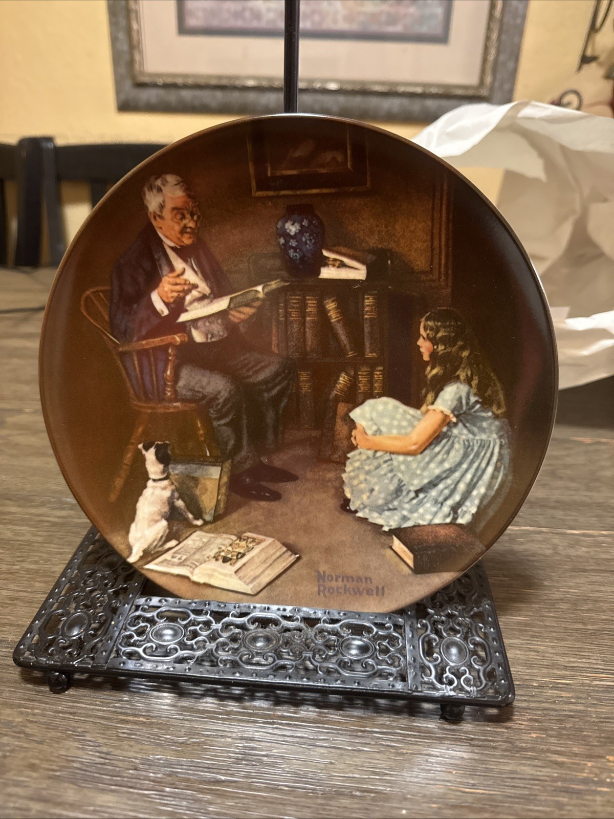 Knowles Norman Rockwell Collector Plate The Storyteller Heritage Collection 1984