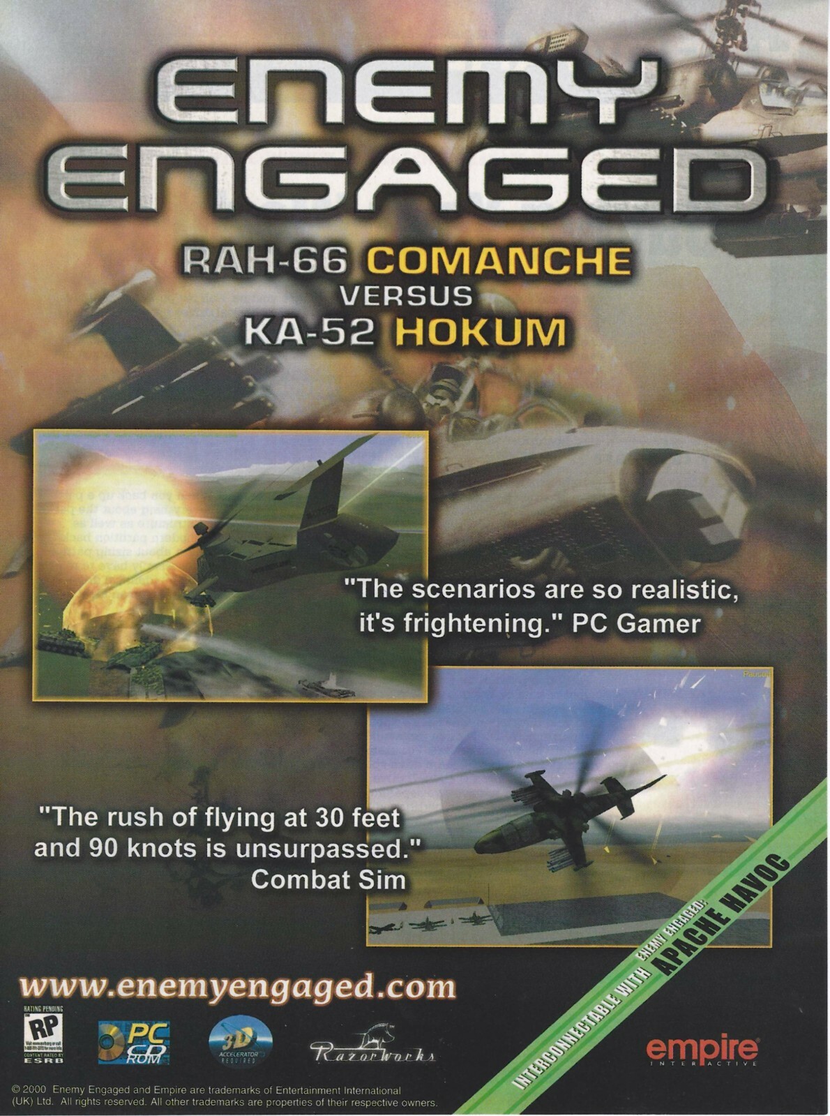 Enemy Engaged: RAH-66 Comanche vs KA-52 Hokum Print Ad/Poster Art PC Big Box