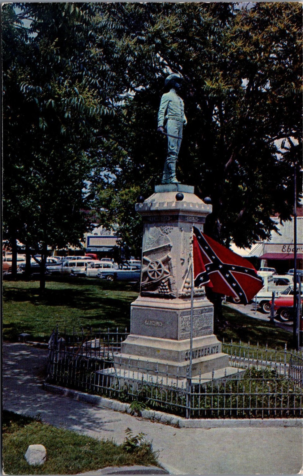 Confederate Monument Covington TN Postcard Thompson\'s Community Service