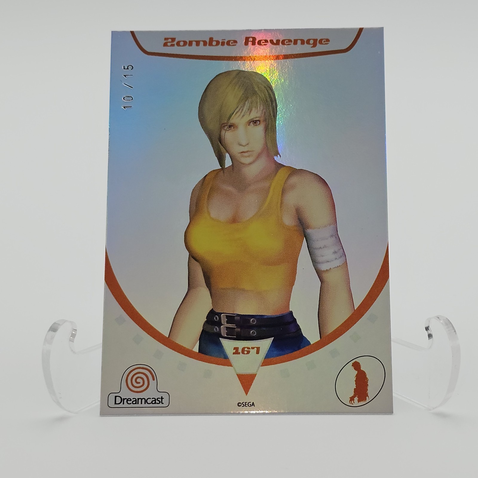 Zombie Revenge #167 Numbered 10 / 15 Sega Dreamcast Trading Cards LRG Foil
