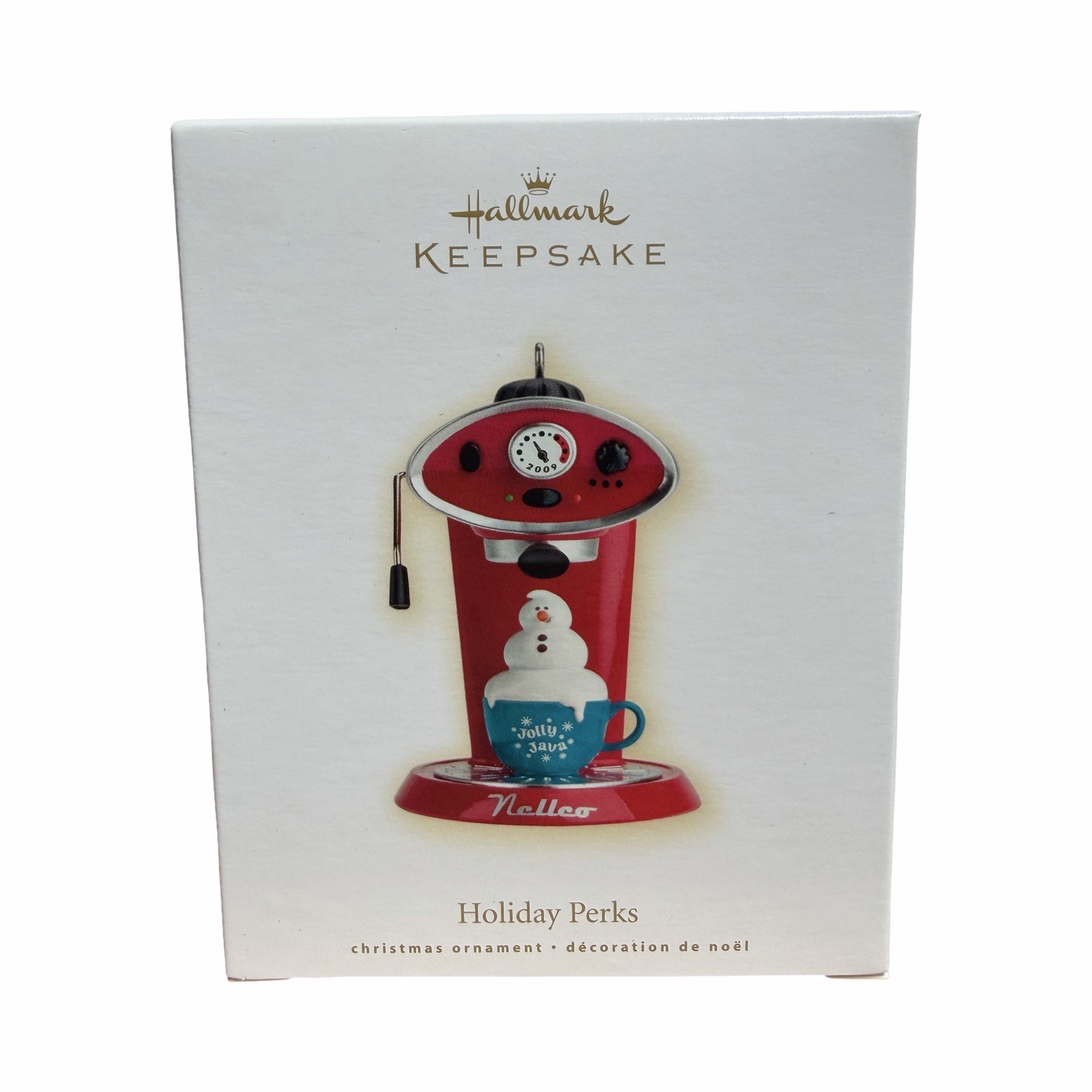 2009 Hallmark Keepsake Holiday Perks Ornament - Jolly Java - Coffee Snowman