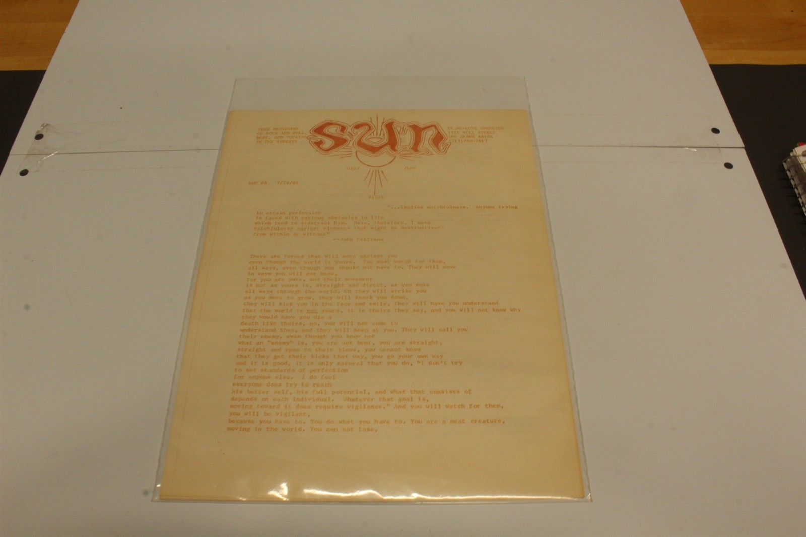 VTG 1968 Sun Bulletin MC5 / John Sinclair #8