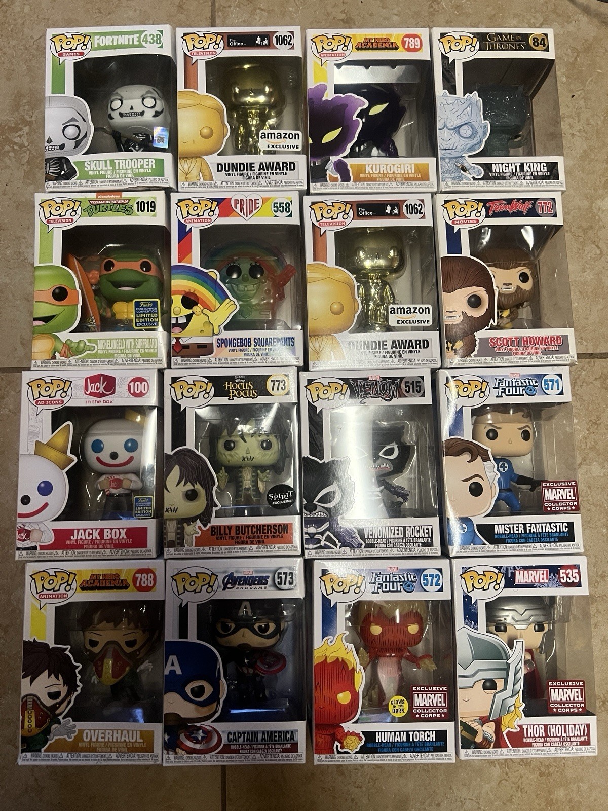 Funko Pop Collection Lot 72 Pops Brand New