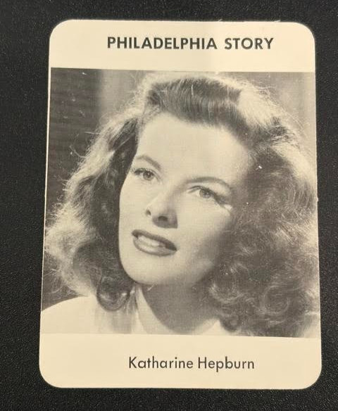 1974 Research Games Movie Star katharine hepburn  philadelphia story  Card EX-MT