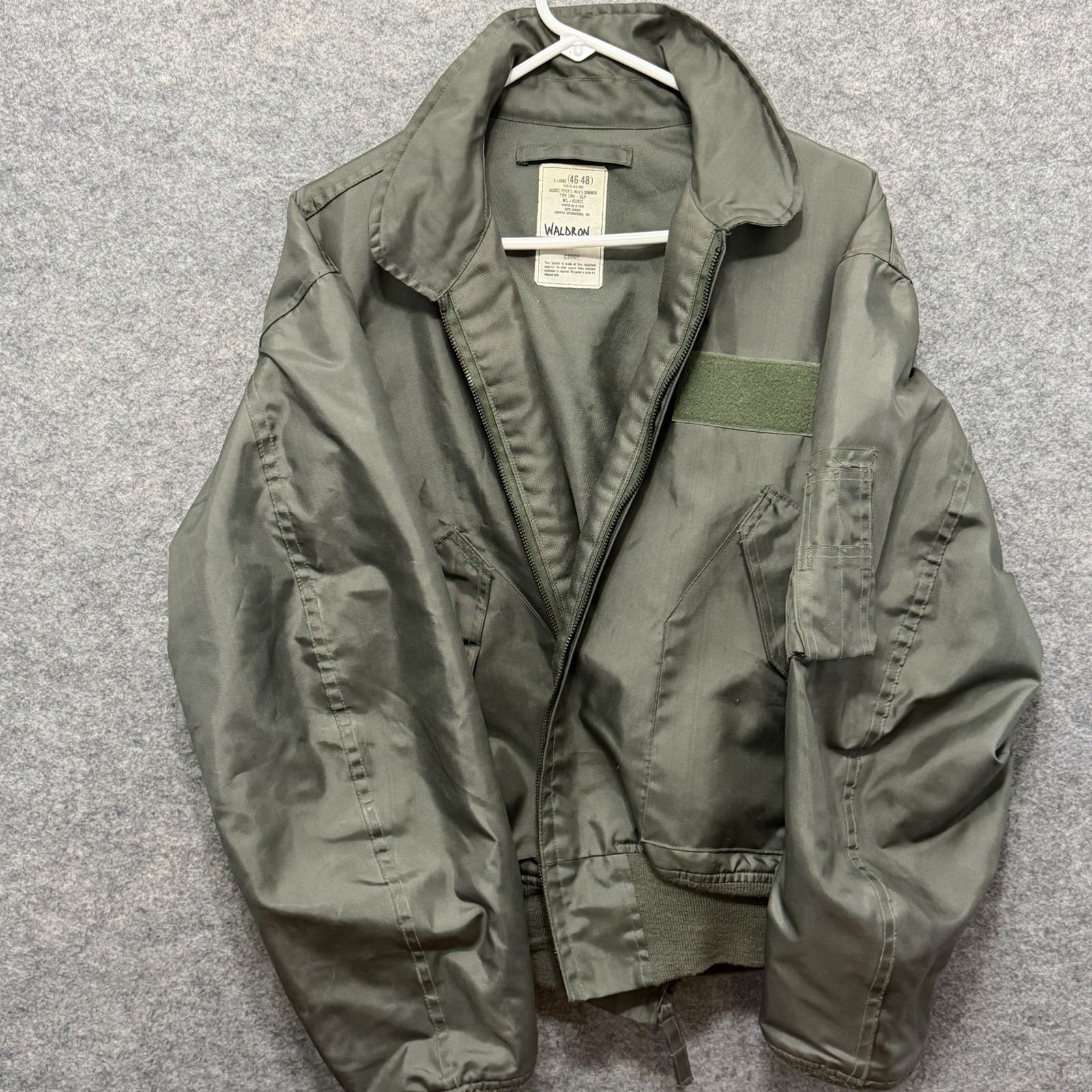 Vintage Propper CWU-36/P Flight Jacket XL 46-48 Aramid MIL-J-83382C 1986