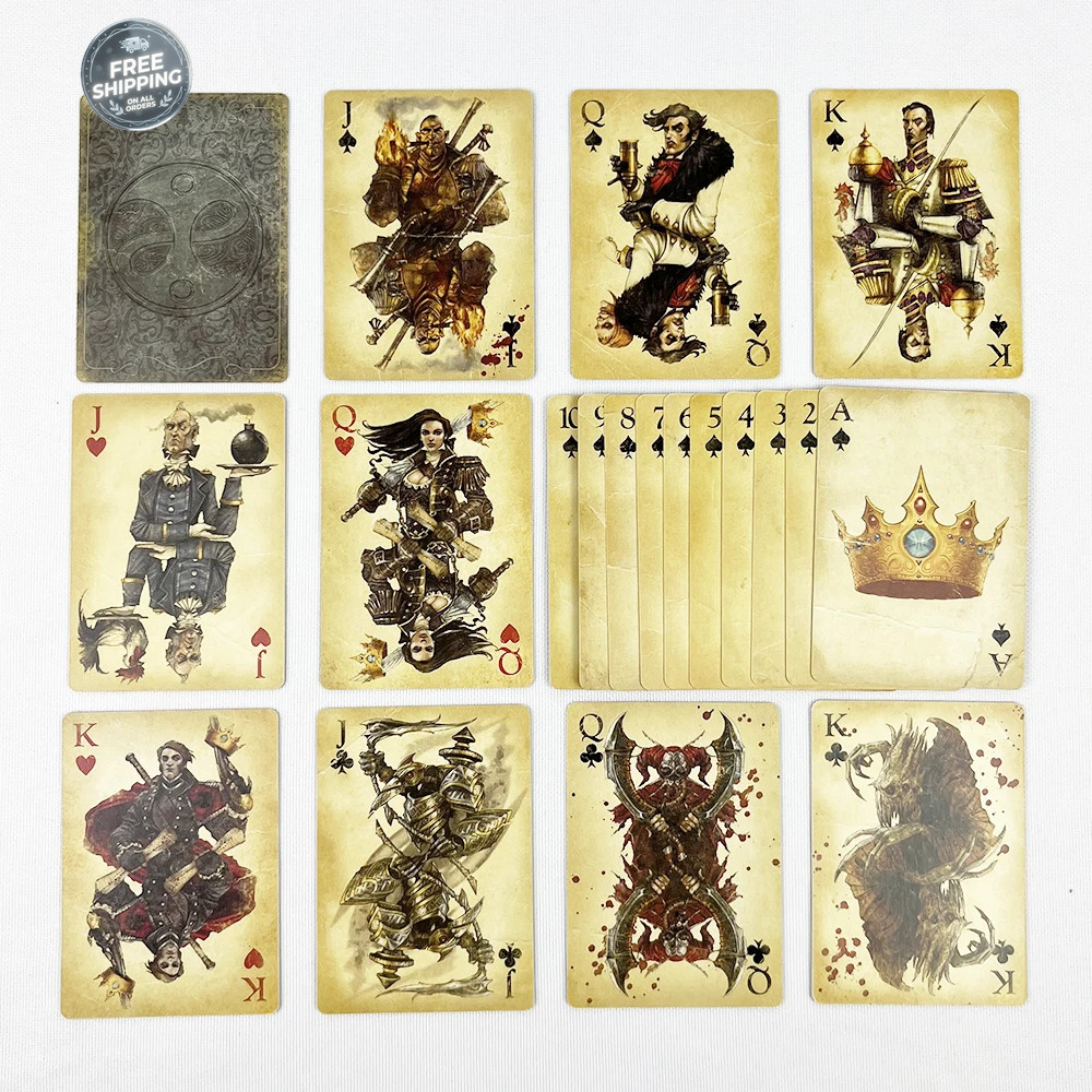 Fable 3 Vintage Gothic Playing Cards Steampunk Dark Fantasy Art Poker Deck Gift
