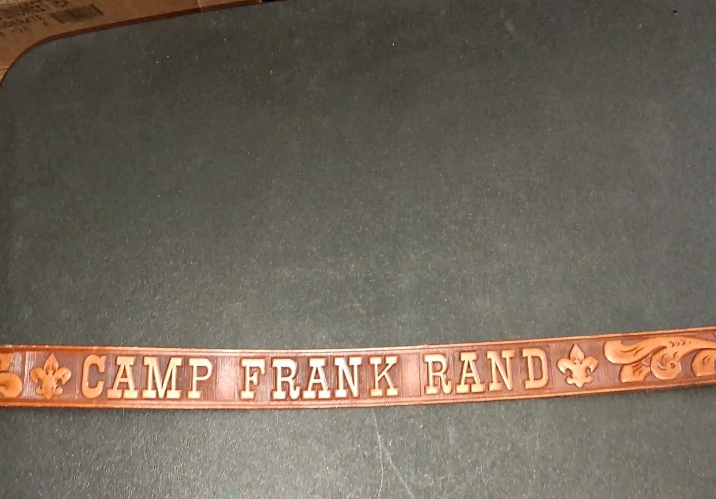 VINTAGE BSA CAMP FRANK RAND SANTA FE, NM  LEATHER TOOLED BELT SZ.40 