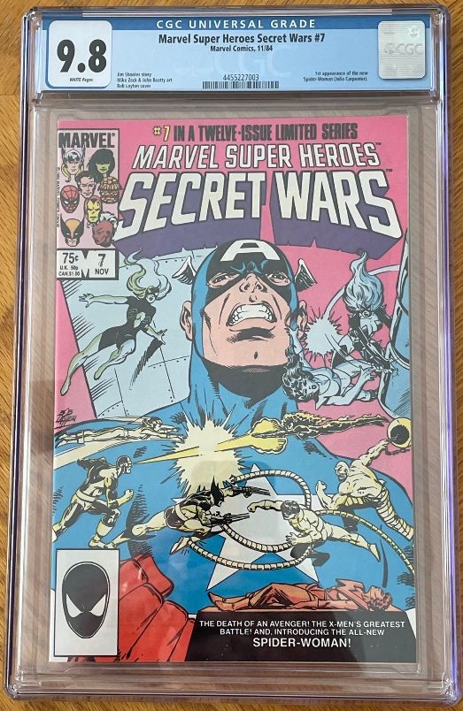 Secret Wars #7 CGC 9.8  Marvel Super Heroes 1984 White Pages