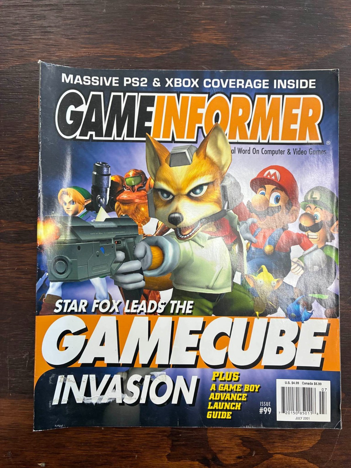 VERY RARE Game Informer Magazine July 2001 Issue #99 Star Fox Issue