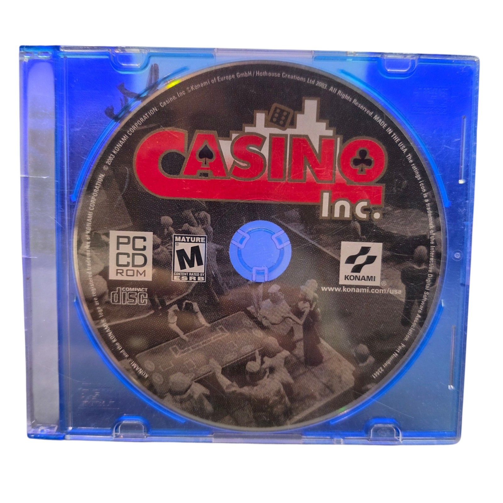 2002 Casino  Inc. Video game Konami Vintage Pc Game No Case