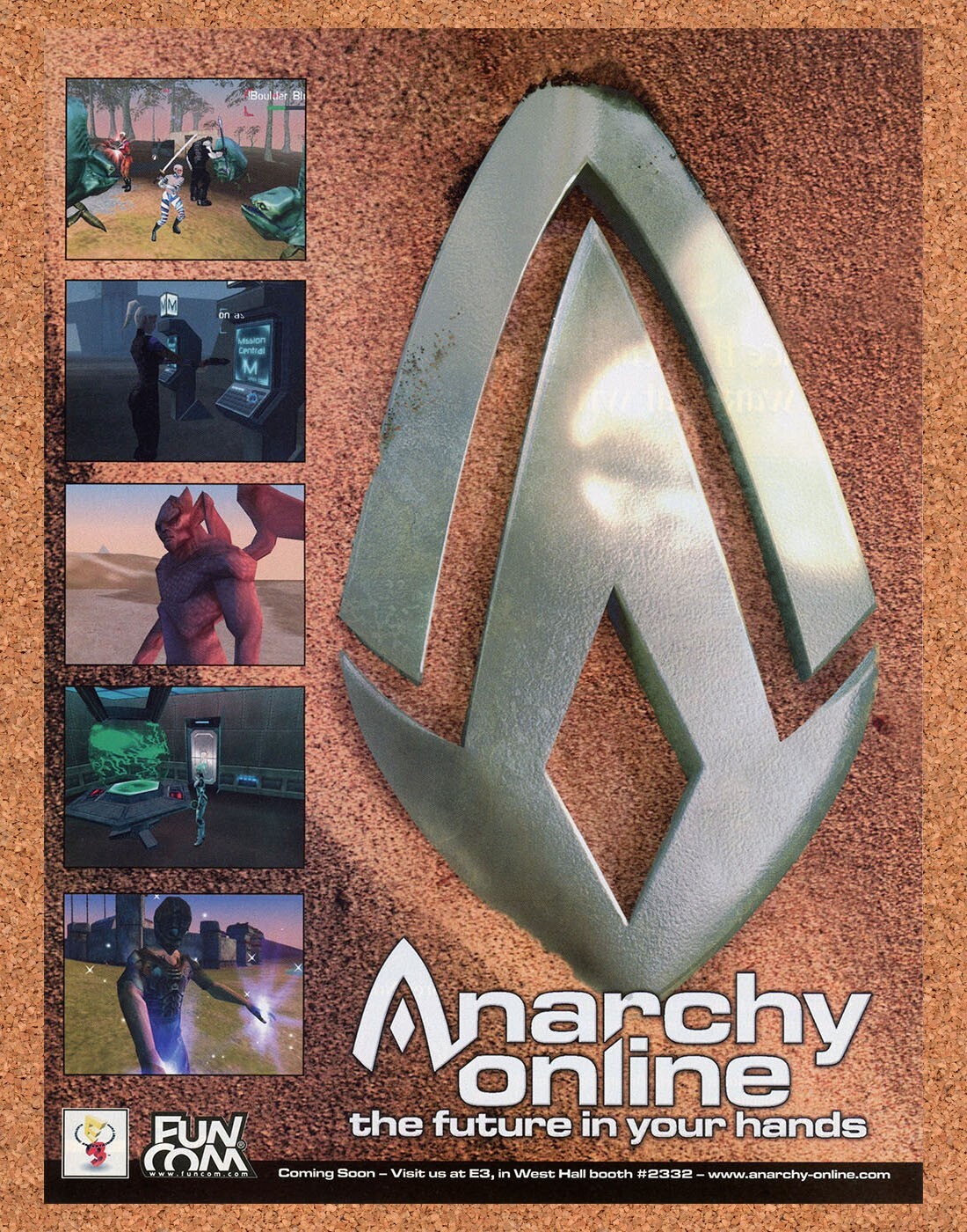 Anarchy Online PC Original 2002 Ad - Windows MMO Video Game Promo
