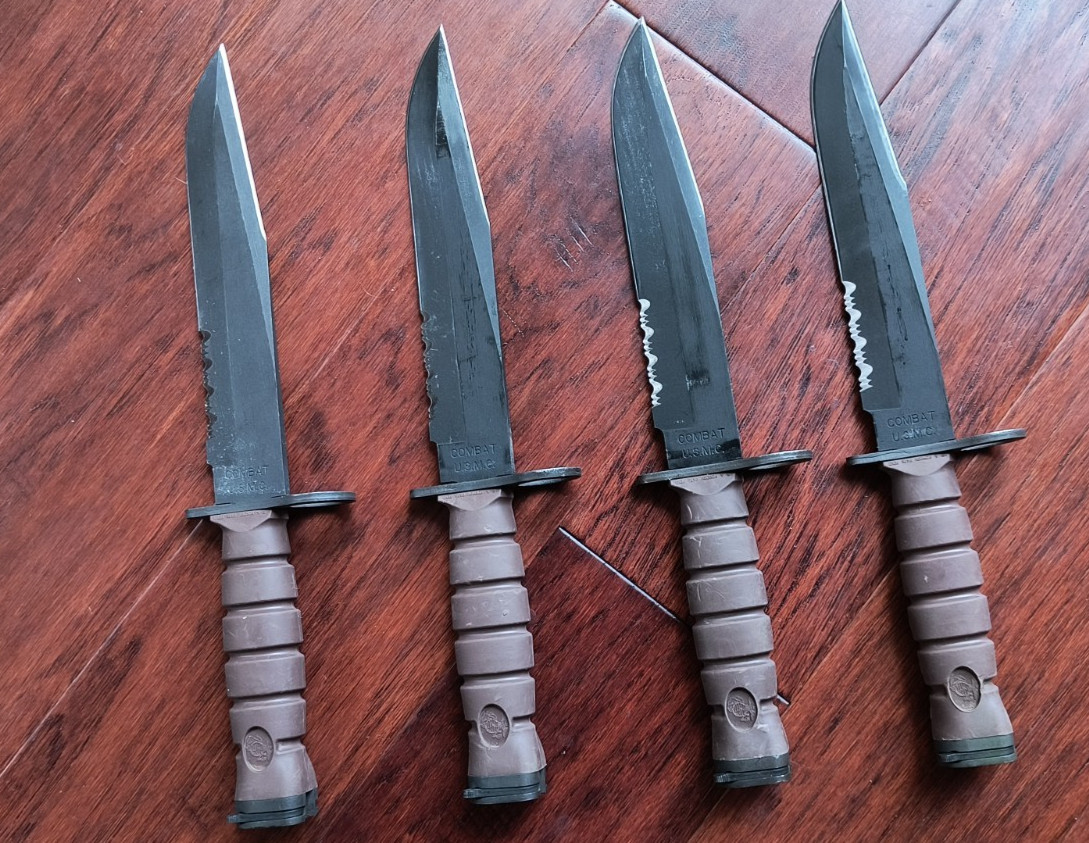 Vintage OKC3S Fighting Knife Bayont Genuine USMC  Ontario Knife + MOLLE Sheath