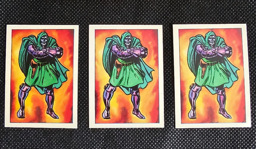 1984 LEAF MARVEL COMICS SECRET WARS STICKER #87 DOCTOR DOOM LOT OF 3