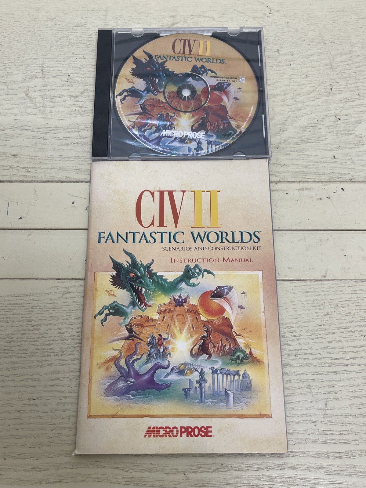 Sid Meier’s Civilization II Fantastic Worlds PC CD Manual No Box