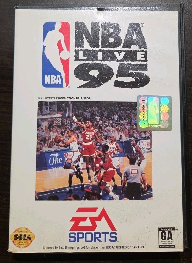 NBA Live '95 Sega Genesis Complete Case Manual