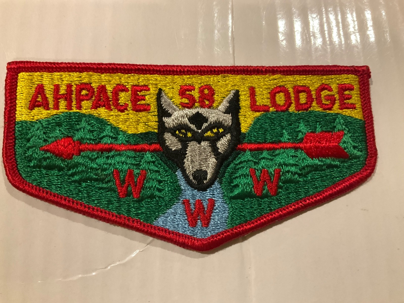 Ahpace or Ah-Pace Lodge 58 s1d Older OA Flap