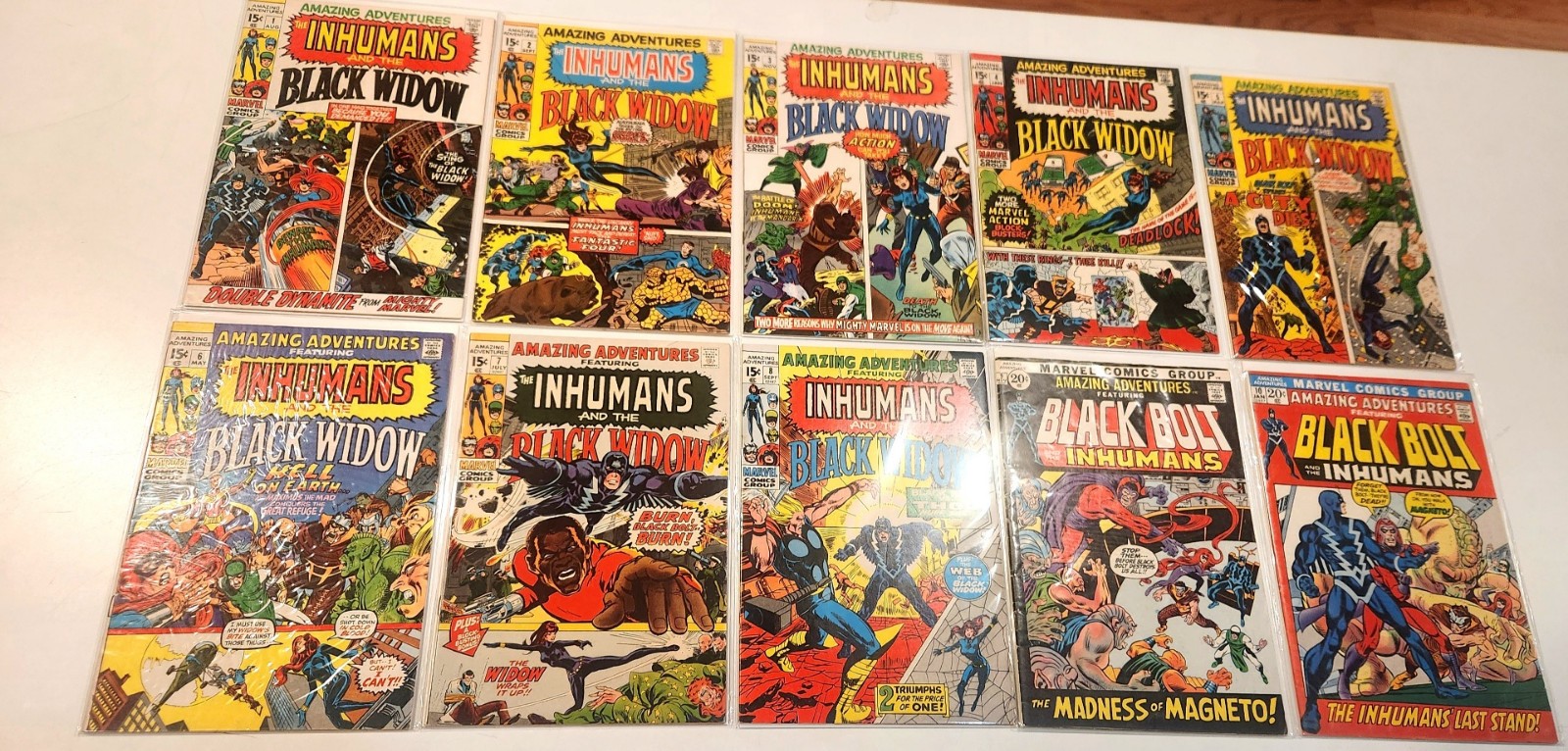 AMAZING ADVENTURES #1 2 3 4 5 6 7 8 9 10 Inhumans & Black Widow VF 10 Issue Lot