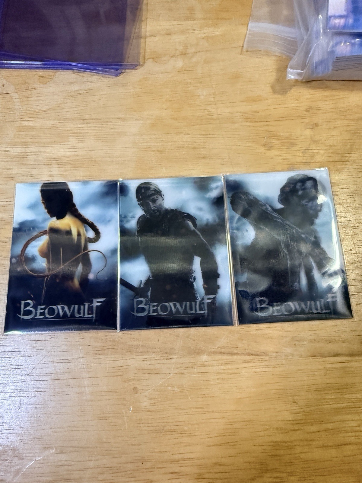 2007 Paramount Beowulf Movie Promo Lenticular Cards - Set of 3 Different