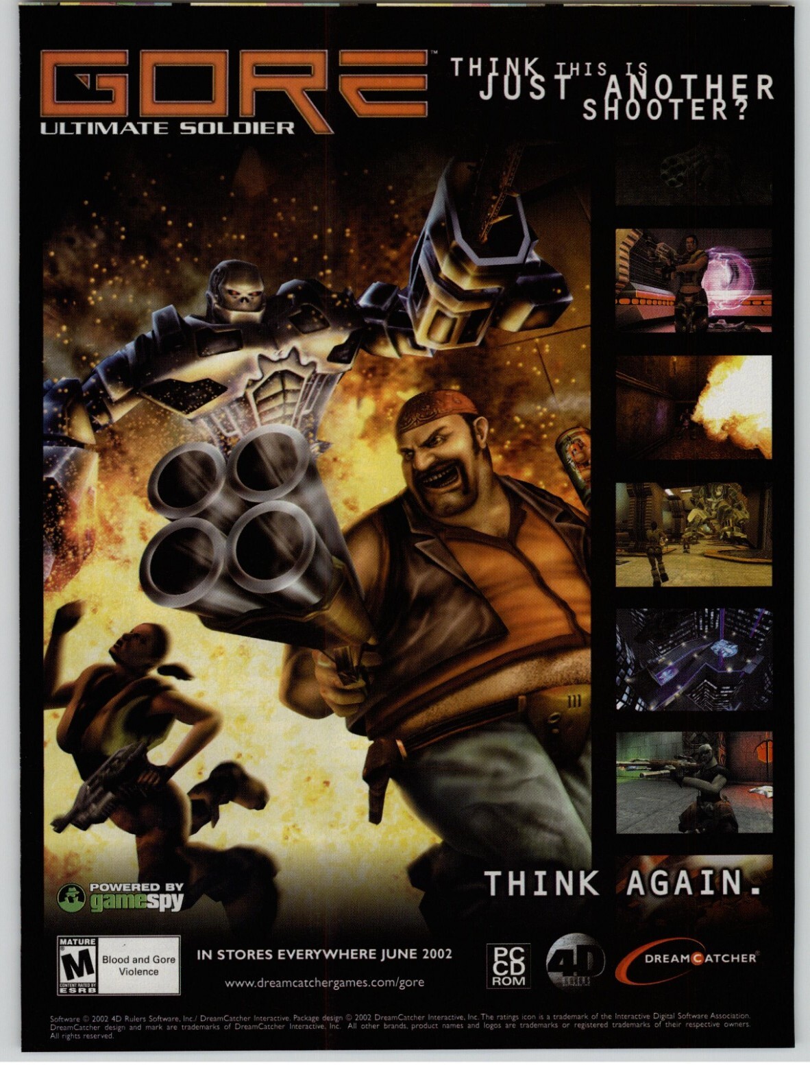 Gore: Ultimate Soldier FPS PC Video Game Art 2002 Vintage Print Ad Poster 