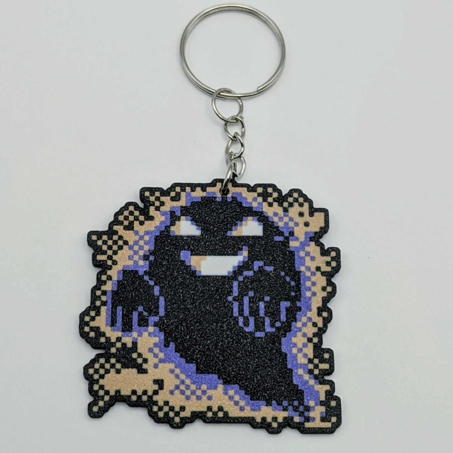 Ghost / MissingNo - Pokémon Keychain – Retro Red/Blue Sprite Pixel Art Bag Charm