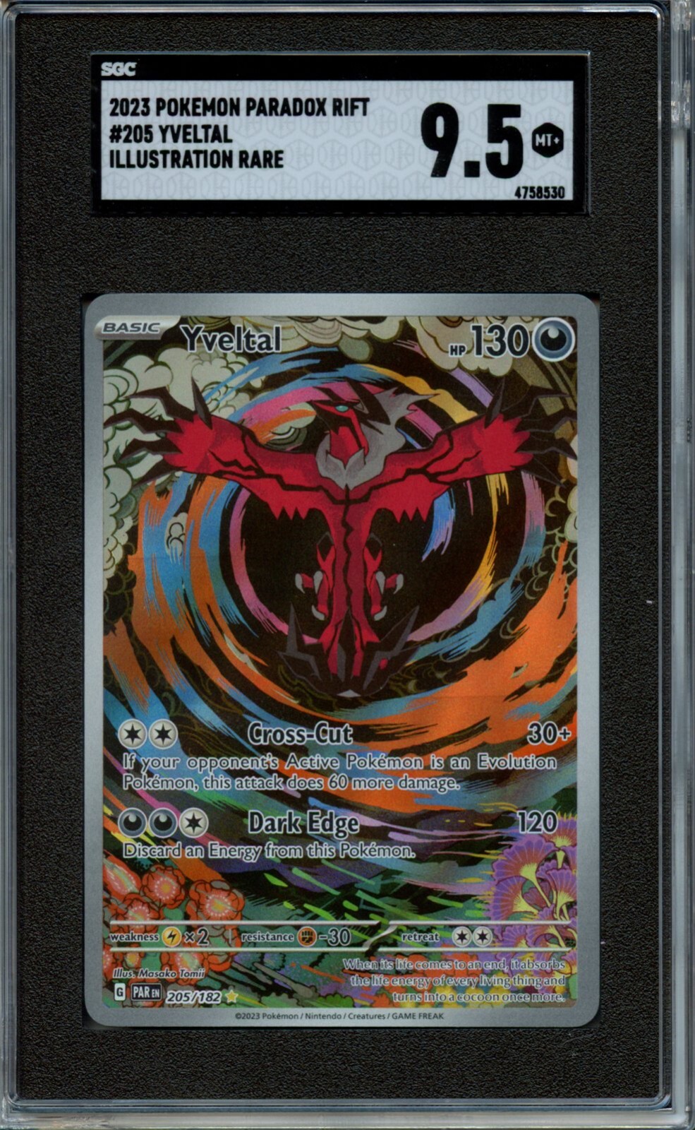 2023 Pokemon Yveltal Illustration Rare SGC 9.5
