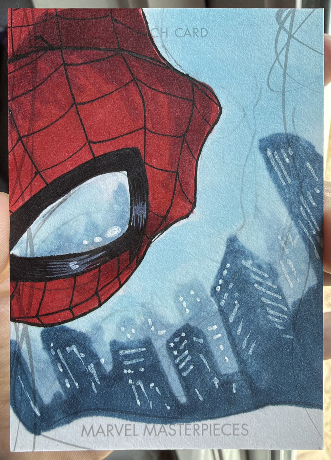2020 UD Marvel Masterpieces Spider-Man Sketch Chris Botterill 1/1