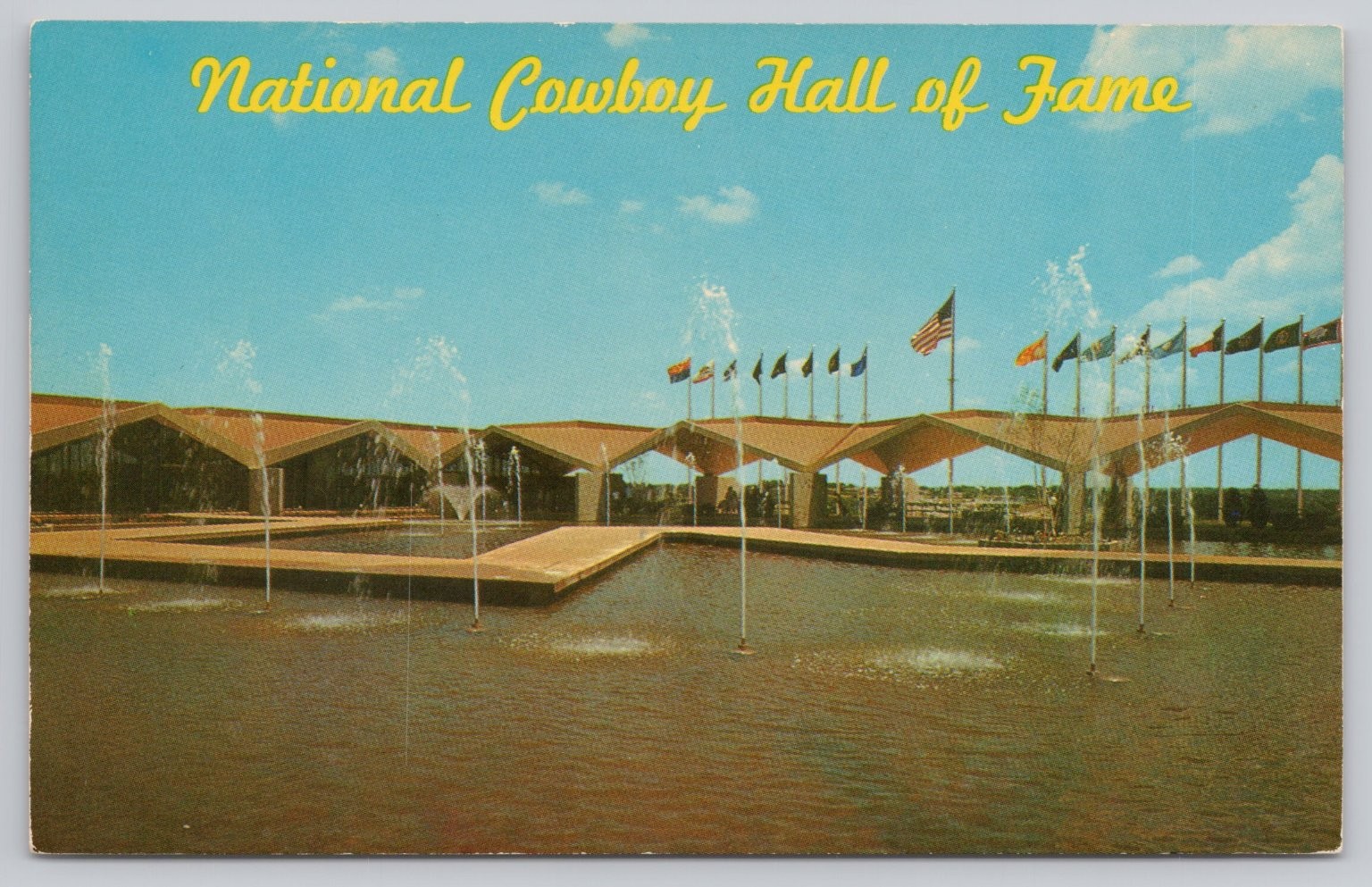 Vintage National Cowboy Hall of Fame Postcard Oklahoma City Route 66