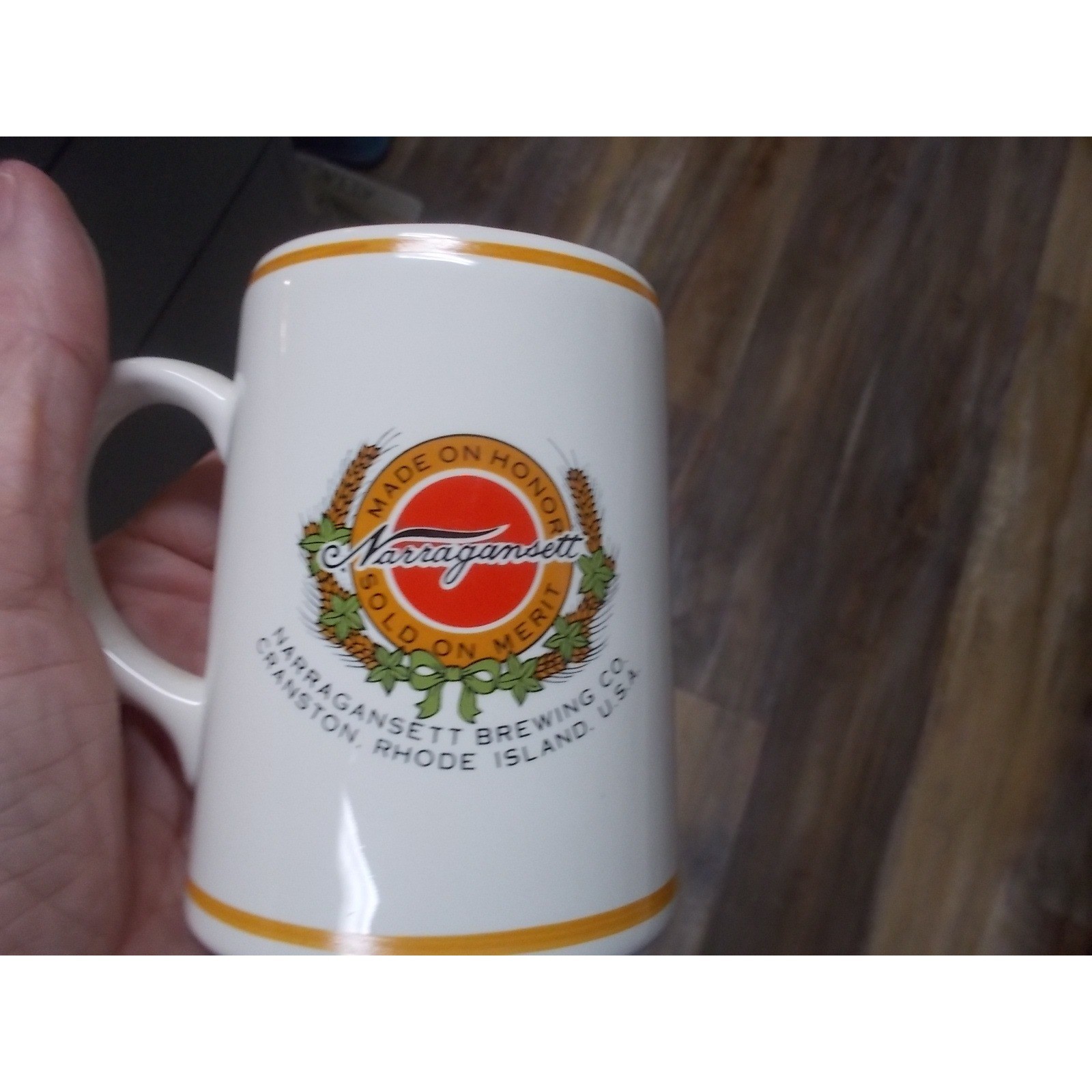 Vintage 1985 Narragansett Brewing Co Franklin Mint Bock Beer Tankard Mug Japan