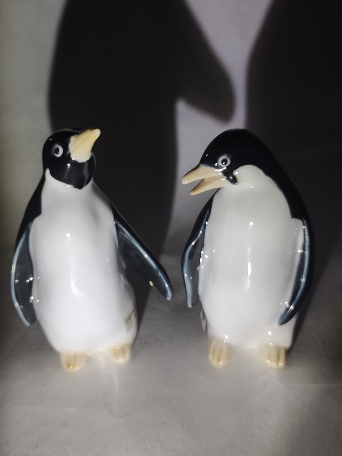 Vintage Otagiri Porcelain Penguin Figurines Pair Japan Ceramic Animals 1980s OMC