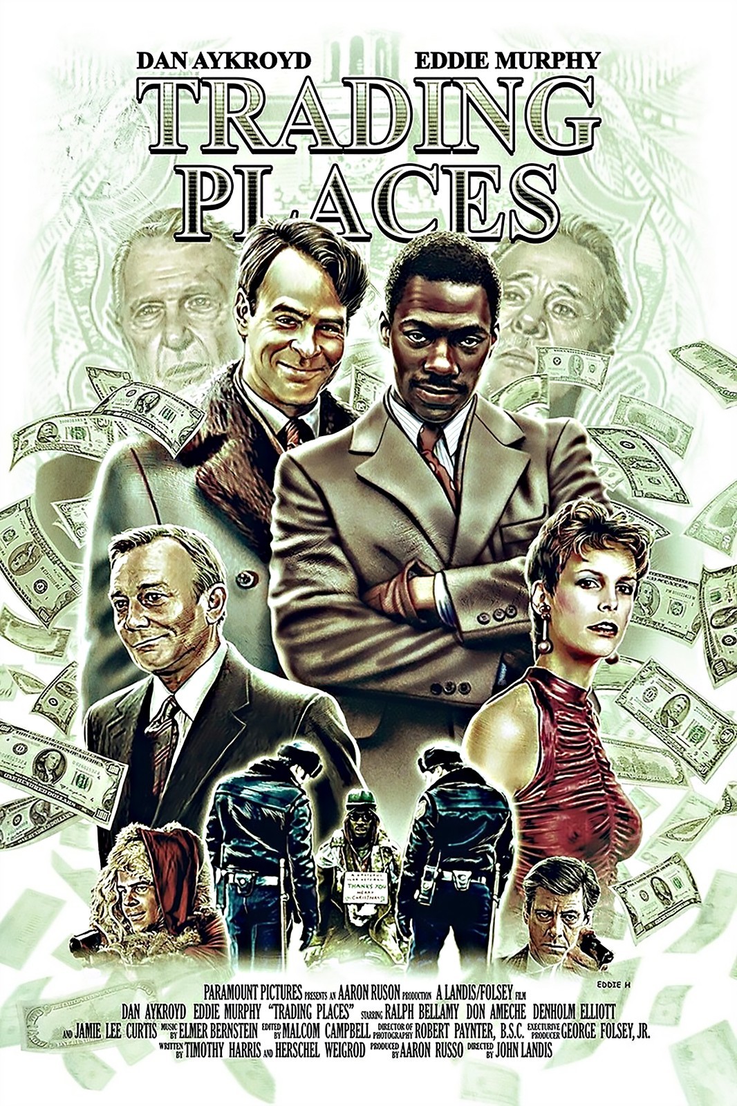 TRADING PLACES 1983 EDDIE MURPHY CHRISTMAS Movie Poster 2.5\