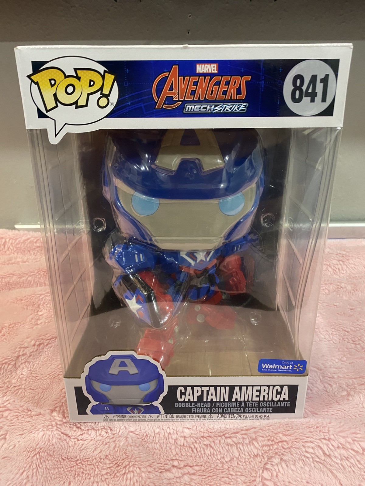 Funko Pop Marvel Avengers Mech Strike Captain America #841 Vinyl Figure In Box