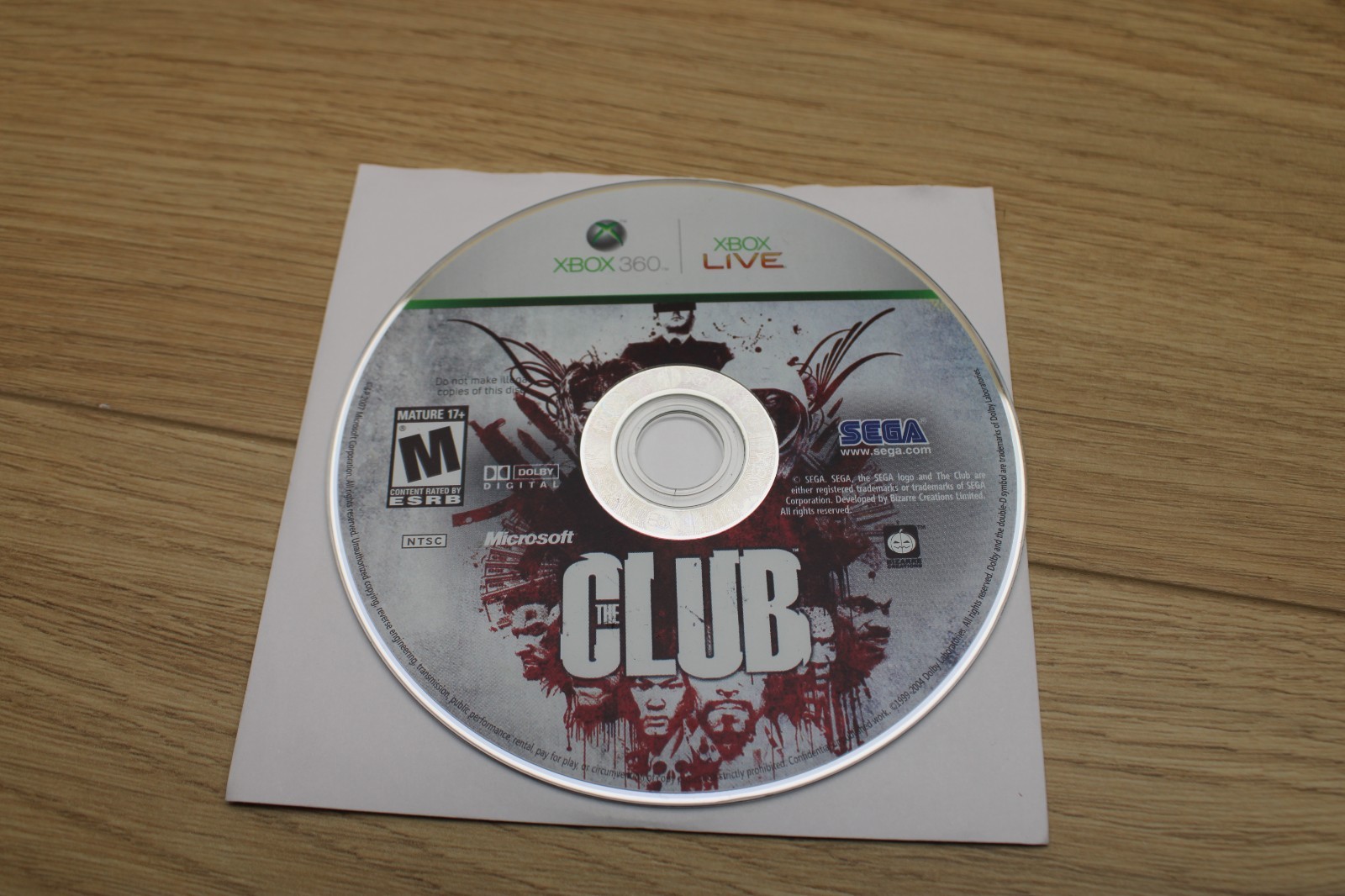The Club - Xbox 360 - SEGA - Shooter Game Great Disk - Tested Video Game